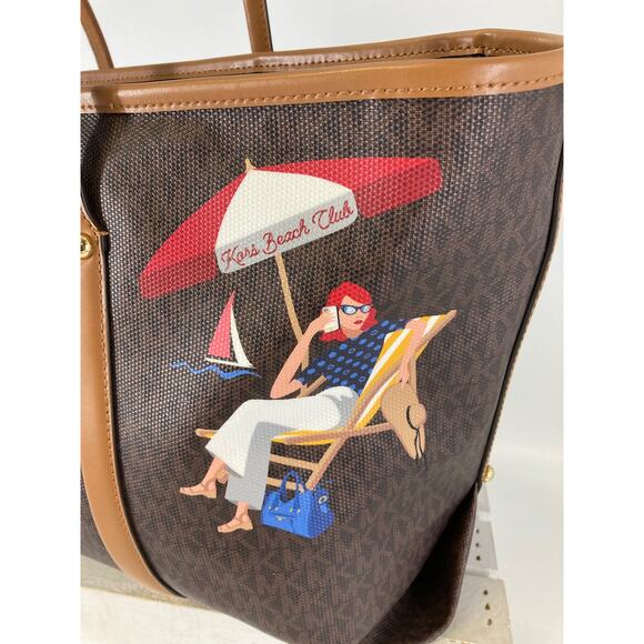 MICHAEL KORS, EXTRA LARGE SIGNATURE PVC LEATHER TOTE BAG - Picture 3 of 14